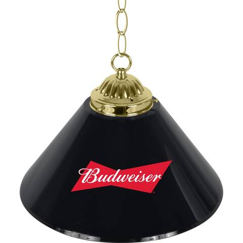 Budweiser 14 Inch Single Shade Bar Lamp - Bow Tie - Black