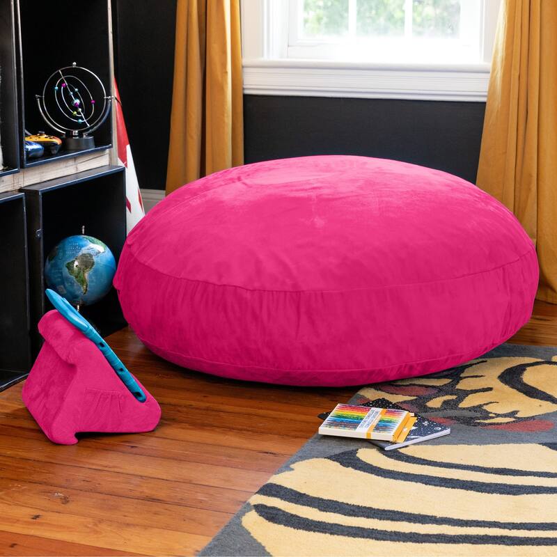 Cocoon Bean Bag Kids Microsuede Chair - 48" - Fuchsia Pink