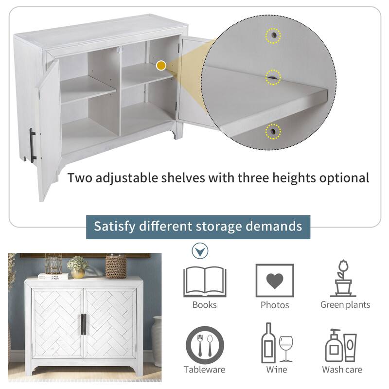 Modern Console Table Sofa Table for Living Room with 2 Shelves