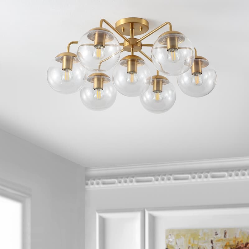 SAFAVIEH Lighting Camdyn Flush Mount - Brass