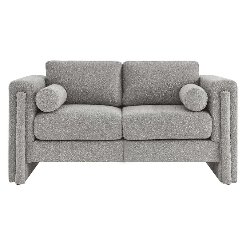 JASIWAY 3-seater Teddy Velvet Modern Upholstered Sofa Sectional Sofa