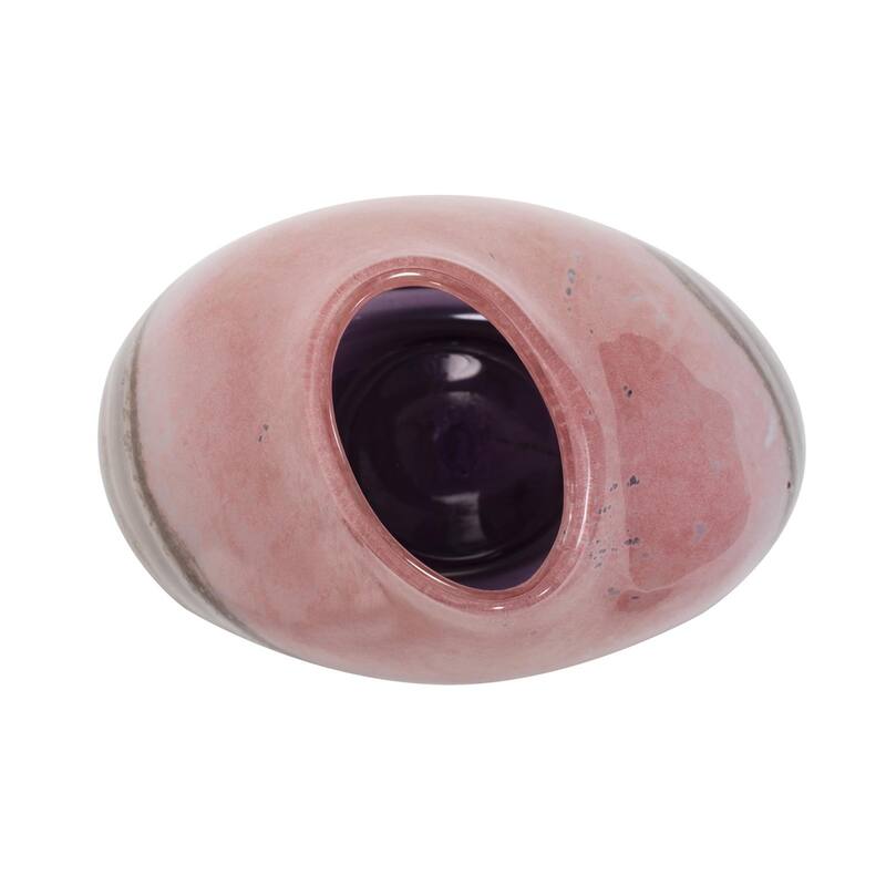 Allan Andrews Contemporary Pink & Violet Swirl Decorative Glass Vase