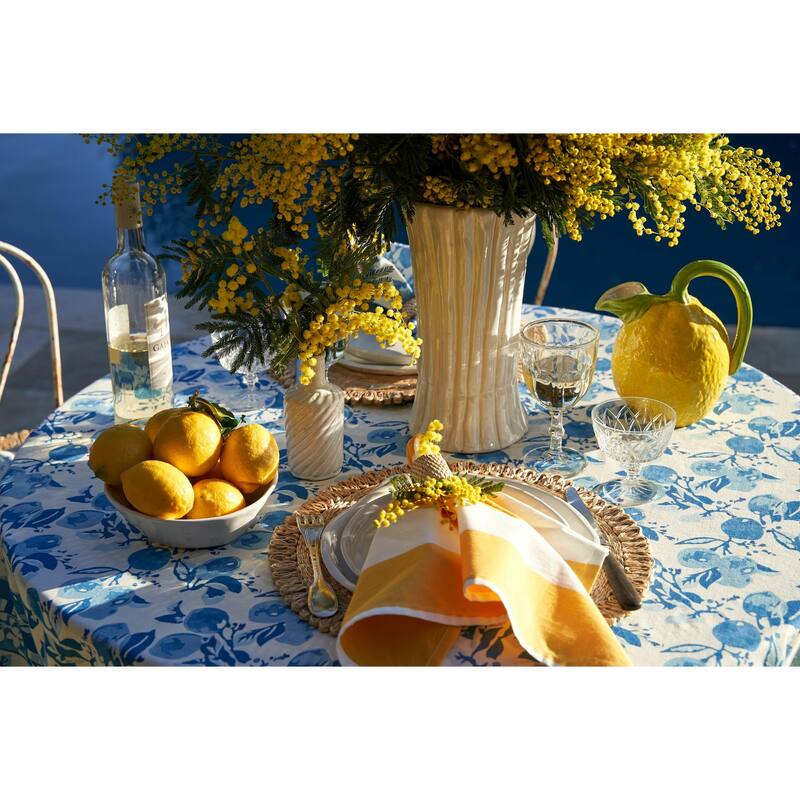 Couleur Nature St. Tropez Napkins - Set of 6 - 19" x 19" - 19 x 19 - Yellow