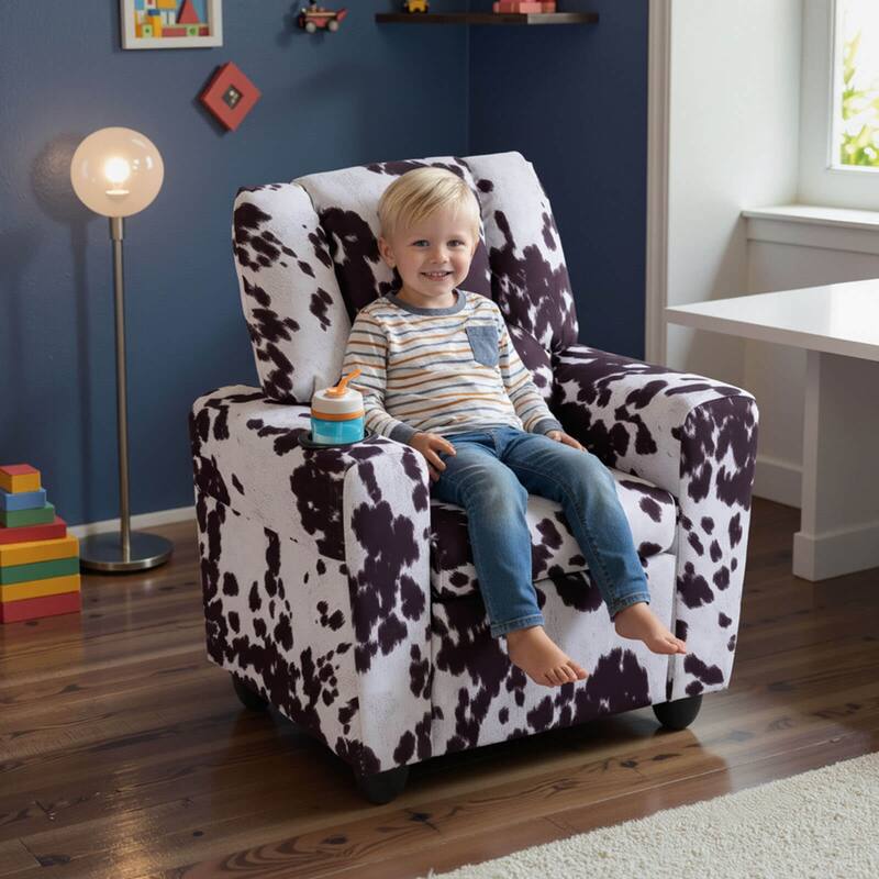 Costway Kids Recliner with Cup Holder with Adjustable Backrest &