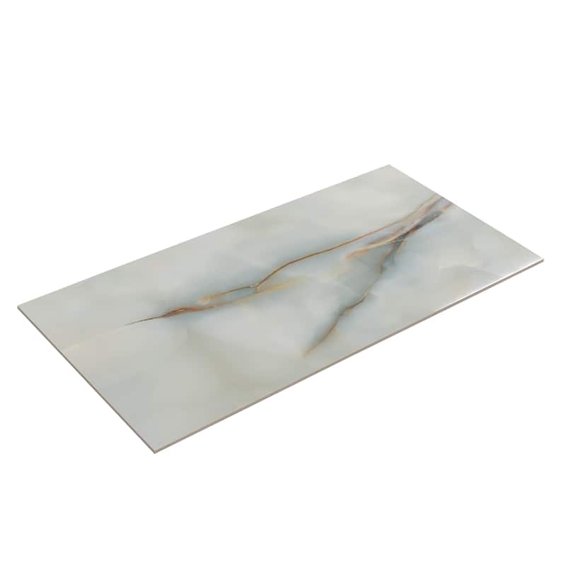 Splendor 24x48 Turchese Porcelain Large Format Onyx Wall and Floor Tile (15.5 sq ft/case) - 2 Pack