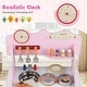 preview thumbnail 9 of 18, Gymax Pretend Play Toy Kitchen Set w/Clock Stove Spice Rack Faucet &