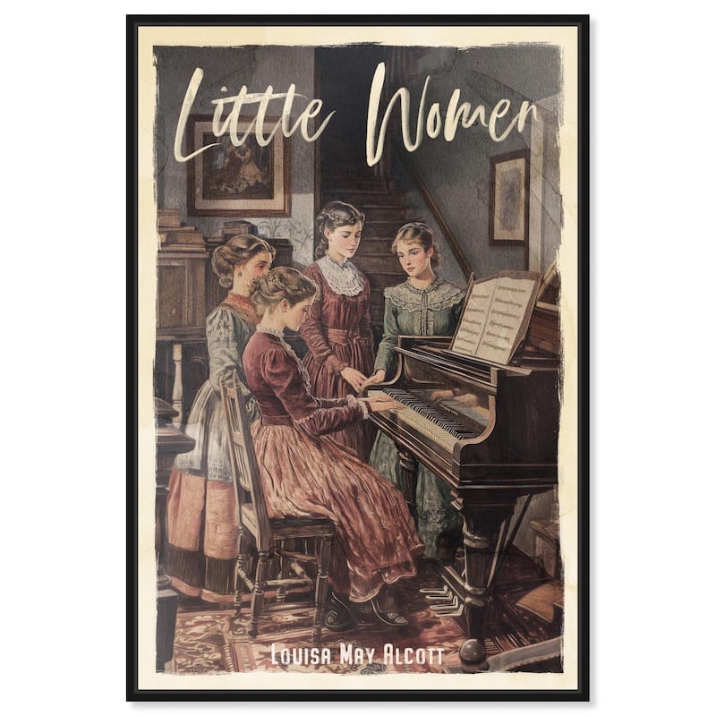 Little Women Canvas by Art Remedy - Black - 30" x 45"