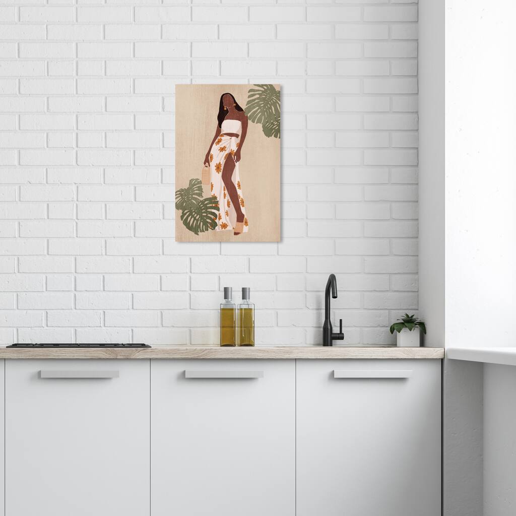 Wynwood Studio Fashion and Glam Everyday is Summer Brown and Modern & Contemporary Wall Art Canvas Print