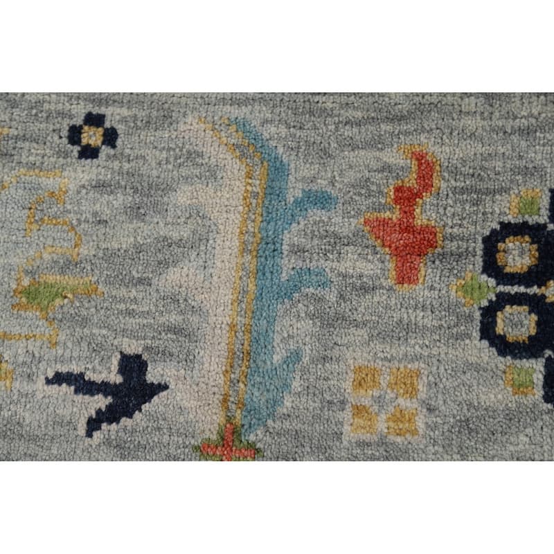 Oushak Style Area Rug Handmade Transitional Wool Carpet - 8'10"x 11'10"