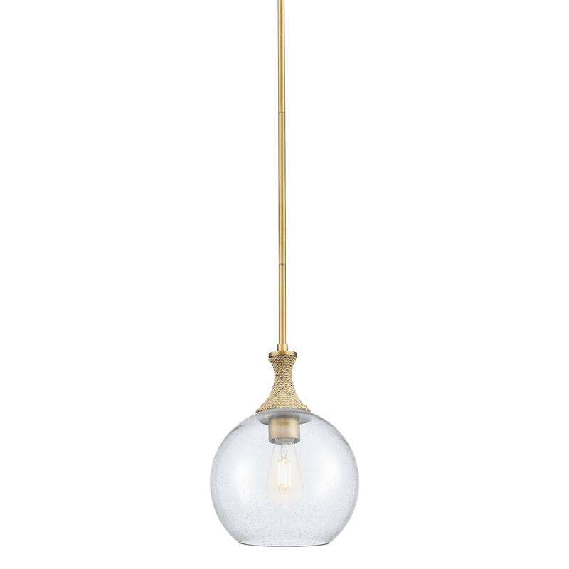 Innovations Lighting 415-1SR-14-10 Astor Pendant Astor 10" Wide - Brushed Brass / Seedy
