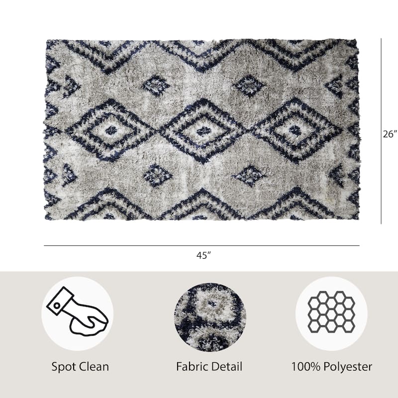 Nautica Puffy Fez Grey/Navy Rug