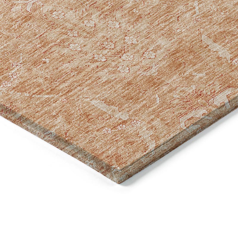 Machine Washable Indoor/ Outdoor Boho Traditional Chantille Rug