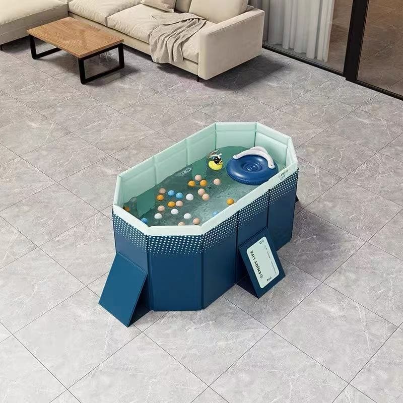 PVC Folding Pool Non-Inflatable for Outdoor Patio Beach Garden