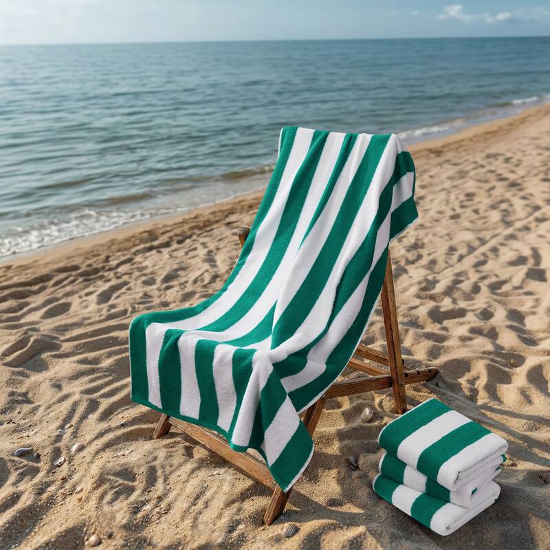 4 Pack - Oceanfront Resort Classic Cabana Beach Towel