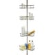 preview thumbnail 1 of 40, Utopia Alley Tension Pole Shower Caddy Corner Organizer, Adjustable with 4 Removable Baskets, 60 to 97 Inch Satin Nickel