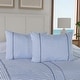 preview thumbnail 4 of 3, Amelia Cotton Stripe Comforter Set Whipstitch Polyester Fill