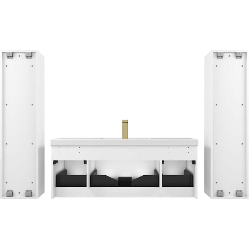 Blossom Positano 48" Floating Vanity with Sink & 2 Side Cabinets