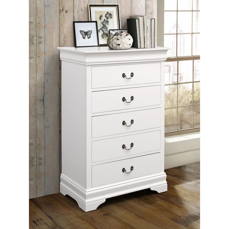Louis Philippe Wood 5-drawer Bedroom Chest