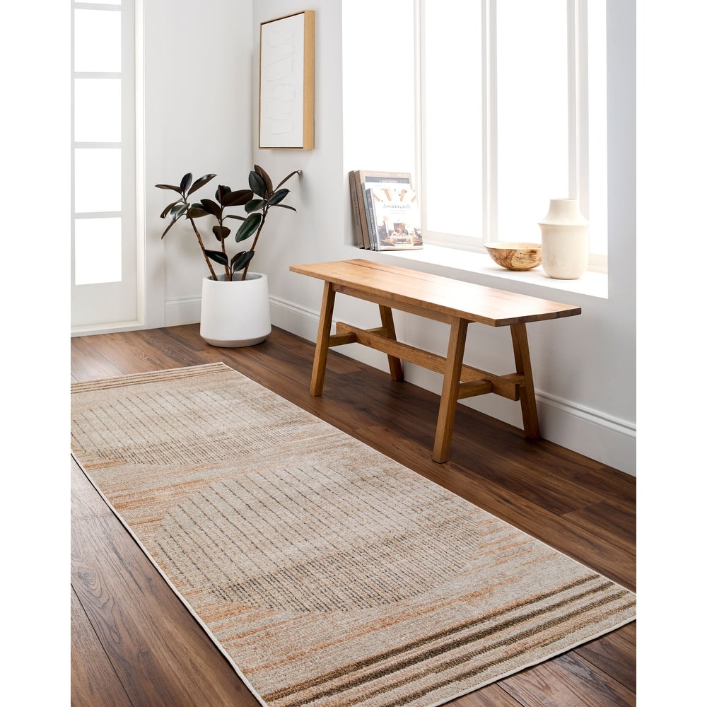 Livabliss Transitional Lillian Abstract Washable Area Rug