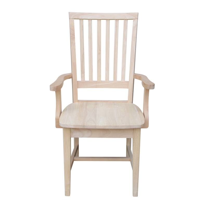 Copper Grove Ruellia Ready-to-finish Parawood Side Chair with Arms - Unfinished