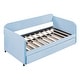 preview thumbnail 6 of 34, Upholstered Daybed Sofa Bed Twin With Trundle Bed and Wood Slat