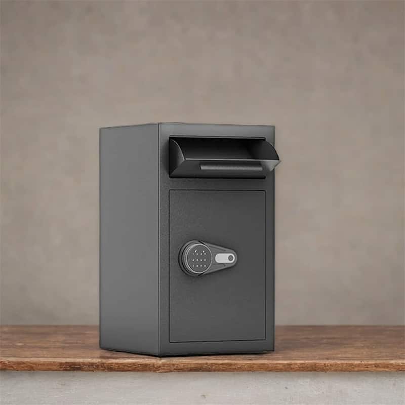Depository Drop Safe,Front Drop Slot Lock Box with Digital Combination