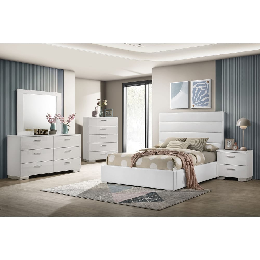 Felicity Bedroom Set White High Gloss