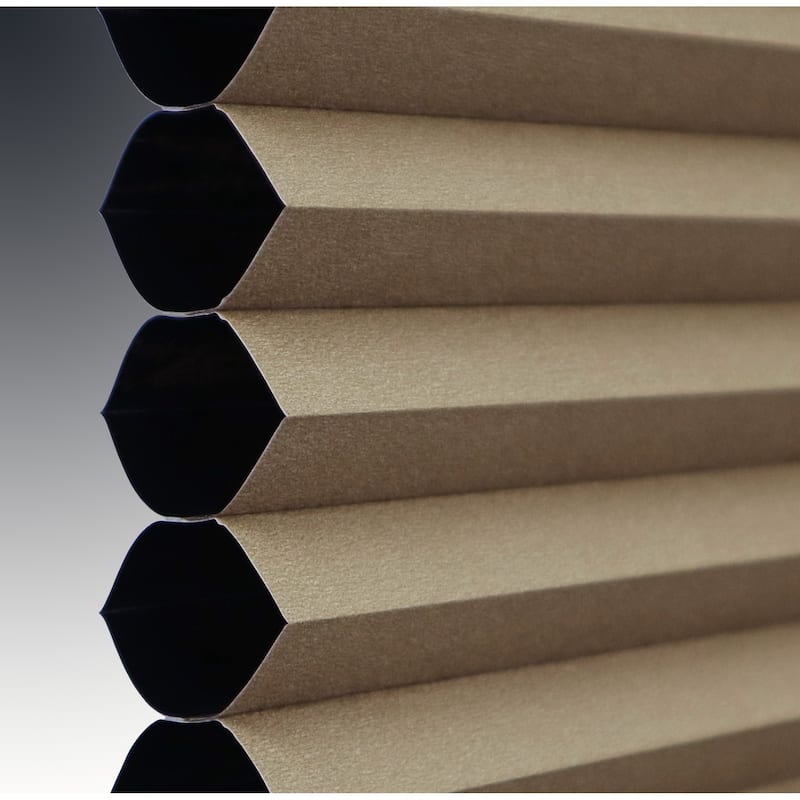 BlindsAvenue Custom 3/4" Pleat, Cordless Cellular Shades, Color Pine Cone, Blackout Fabric