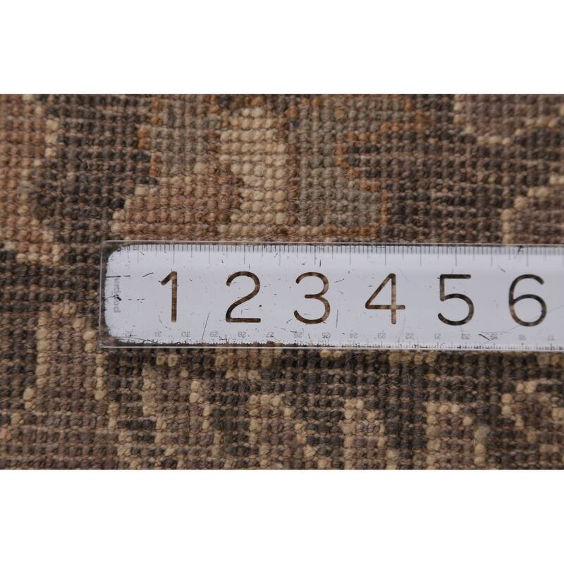 Hand Knotted Oriental 100% Wool Carpet Transitional All-Over Greys & Charcoal Oushak Area Rug - 9' 9'' X 7' 10''