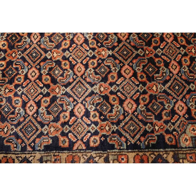 ECARPETGALLERY Hand-knotted Kayseri Vintage Dark Navy Wool Rug - 4'9 x 7'9