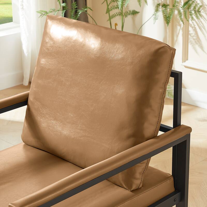 Tech Cloth Armchair with Padded Armrests and 330lb Capacity