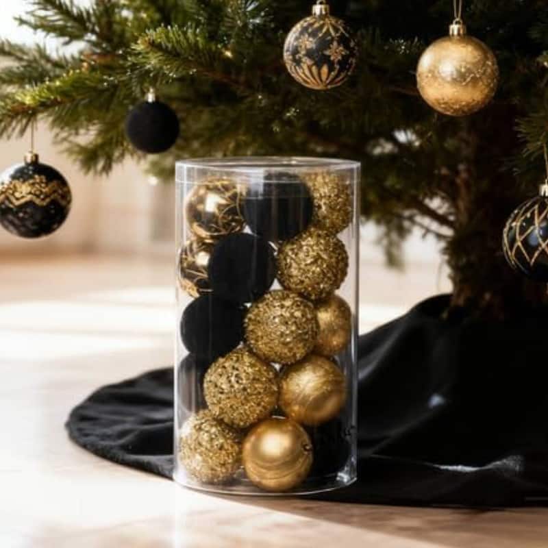 25PCS 2.36in Decorative Christmas Balls Ornaments for Xmas Tree Decor - N/A