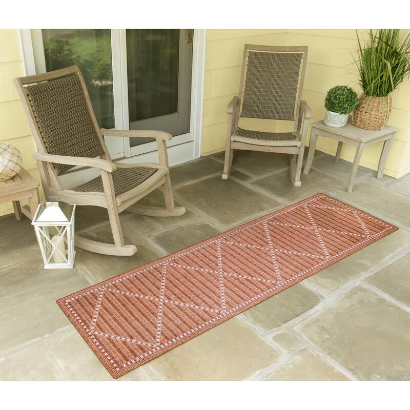 Liora Manne Malibu Checker Diamond Indoor/Outdoor Rug