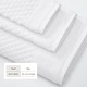 preview thumbnail 113 of 193, Linery & Co. Cotton Diamond Waffle Texture Bath Towels.