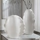 preview thumbnail 3 of 1, Uttermost Ruffled Feathers Modern White Vases (Set of 2)