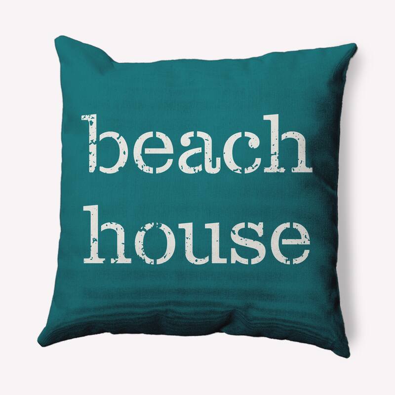 Beach House Nautical Decorative Indoor Pillow - Ocean Teal - 18" x 18"