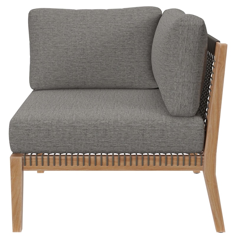 Clearwater Outdoor Patio Teak Wood Corner Chair