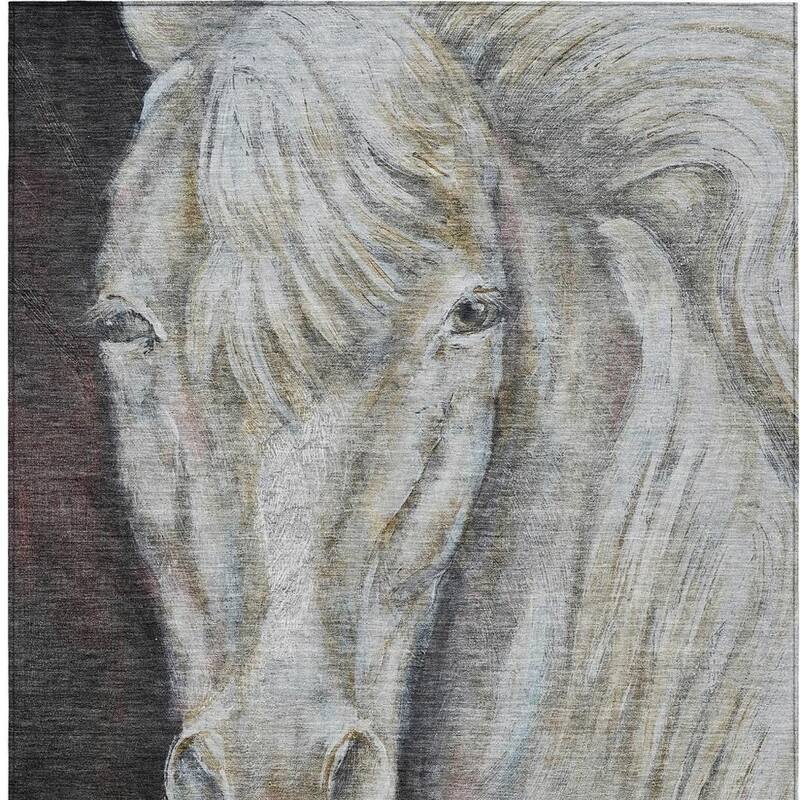 HomeRoots Animal Print Transitional Rectangle Outdoor Rug