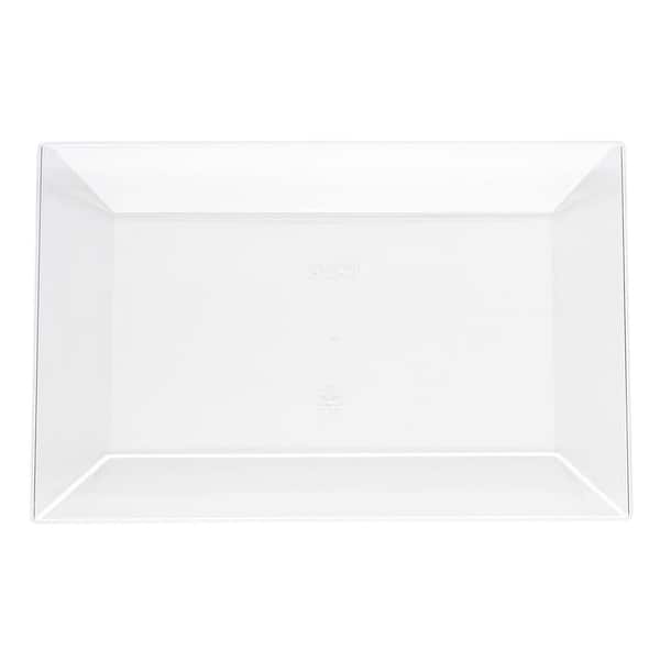 Solid Rectangular Disposable Plastic Plate Packs - Party Supplies - Bed ...