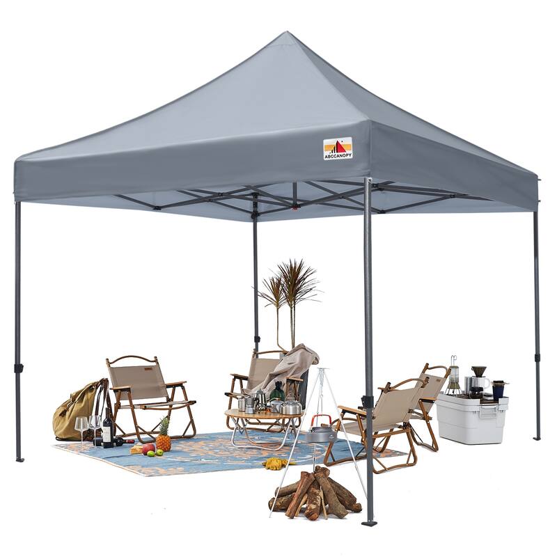 ABCCANOPY Outdoor Commercial Metal Patio Pop-Up Canopy - 10ftx10ft - Grey