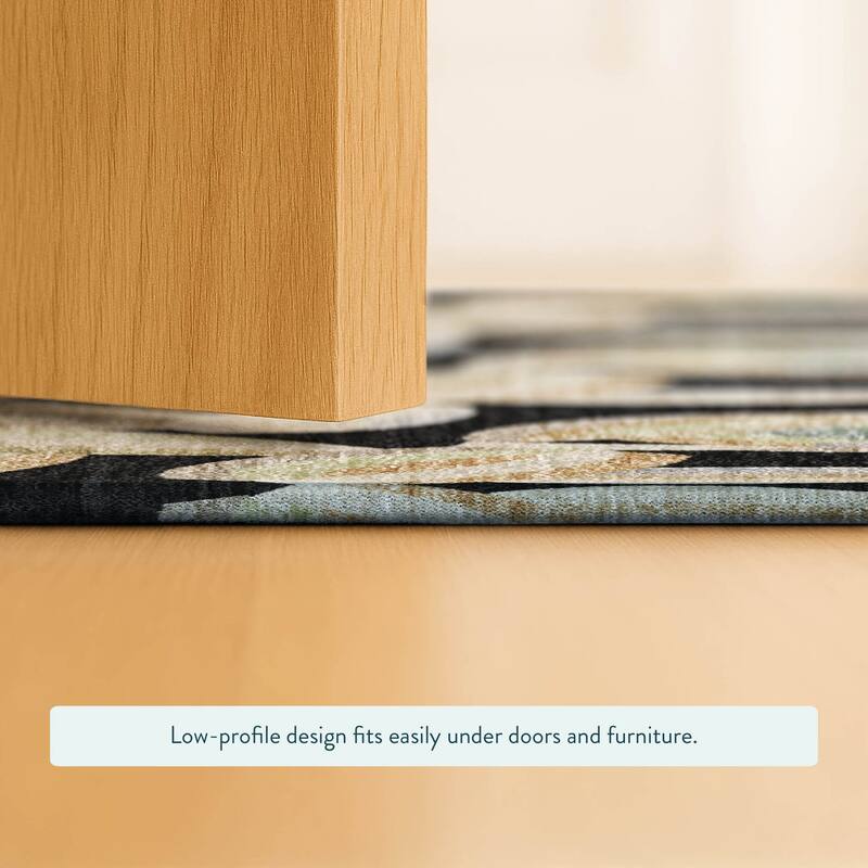 Machine Washable Indoor/ Outdoor Modern Heli Chantille Rug