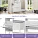 Moasis Farmhouse Shoe Storage Cabinet with 2 Flip Drawers for 16 Pairs Entryway Shoe Storage with Shoe Bench