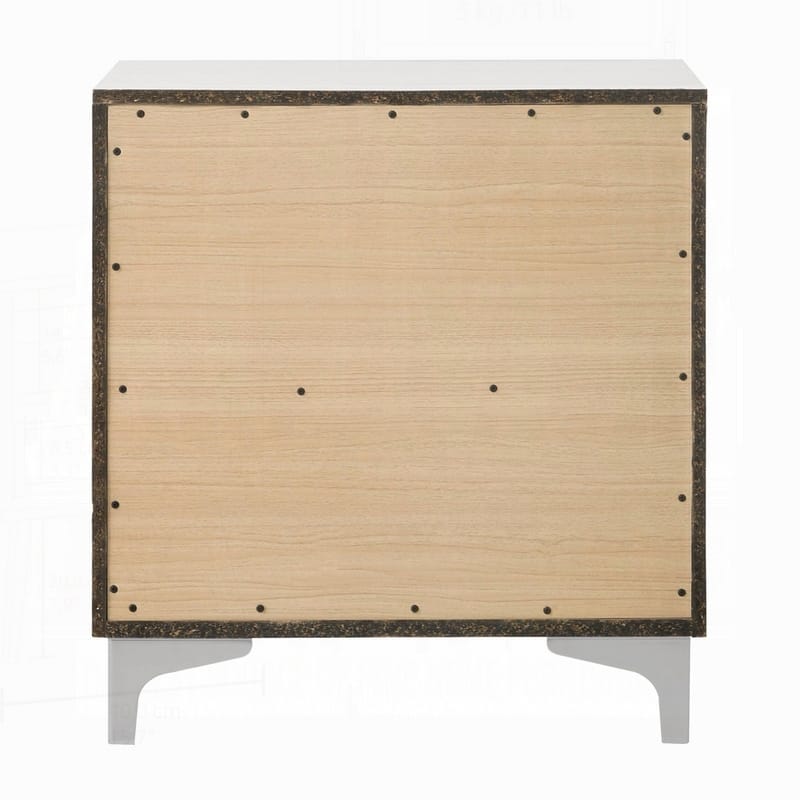 Versatile Contemporary Nightstand with Stylish Metal Legs and Multiple Drawers for Bedroom