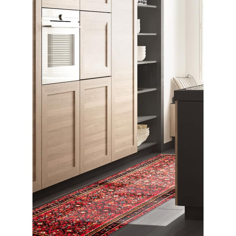 ECARPETGALLERY Hand-knotted Andelz Red Wool Rug - 2'11 x 9'5