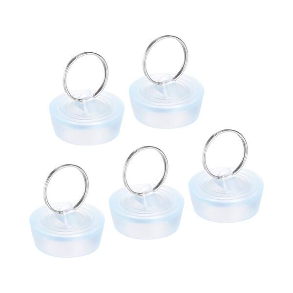 slide 2 of 5, Rubber Sink Plug, 5pcs Clear Drain Stopper Fit 1-5/16" to 1-11/32" Drain