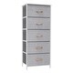 preview thumbnail 32 of 86, Contemporary 5-drawer Chest Vertical Storage Tower- Fabric Dresser