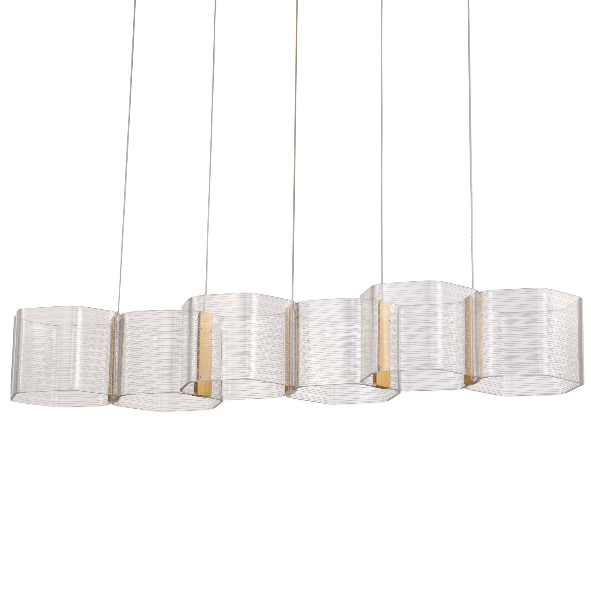 Nuvo Lighting Kenzo Linear LED Pendant, Dimmable, 90 CRI - Bed