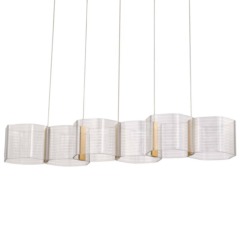 Nuvo Lighting 62/2405 Kenzo 38" Wide Linear LED Pendant - Polished Anodized Bronze