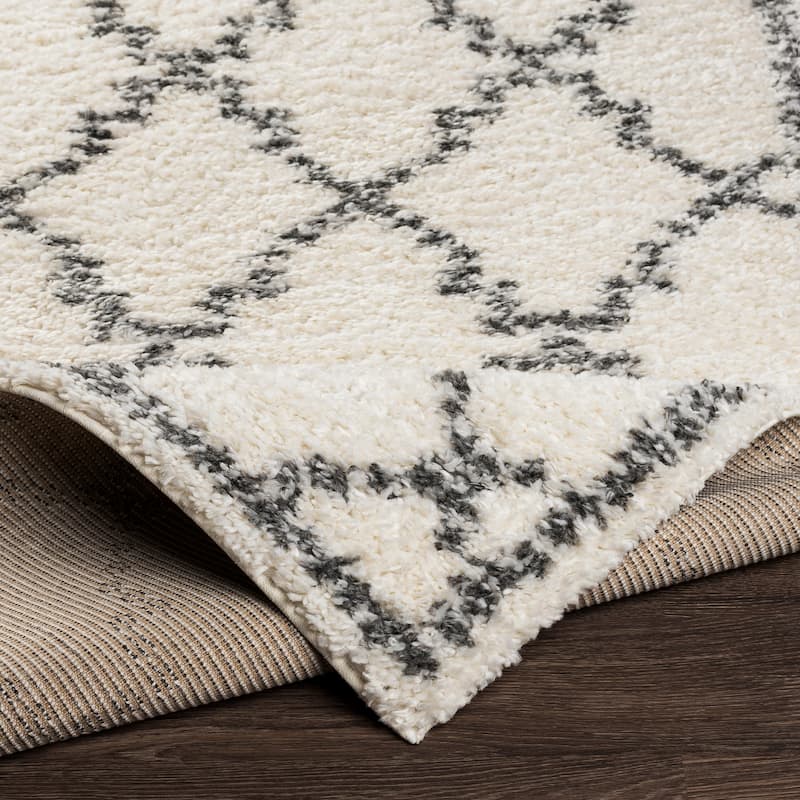 Orleanna Diamond Trellis Plush Area Rug