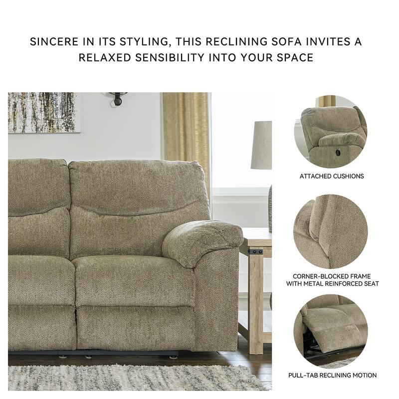 Signature Design by Ashley Alphons Reclining Loveseat - 70"W x 41"D x 41"H